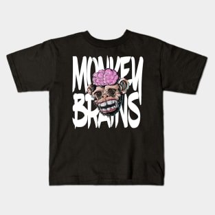 Monkey Brains Black Shirt Color Kids T-Shirt